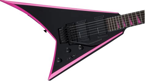 Jackson Rhoads RRX24 - black with neon pink bevels Solid body electric ...