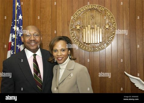 Secretary Alphonso Jackson With Sophia Nelson Secretary Alphonso