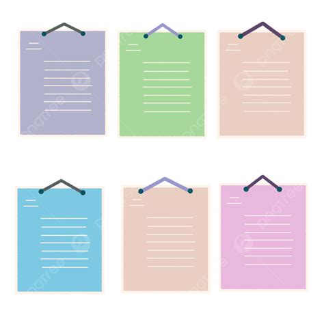 Color Sticky Notes Png Transparent Light Color Collection From Hanging