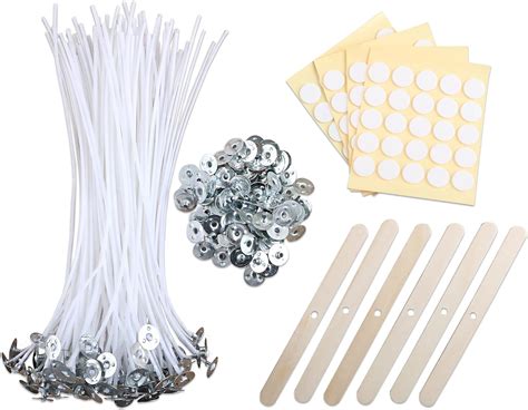 Amazon MILIVIXAY 100PCS 8 Inch Candle Wicks With 100 Metal Tabs