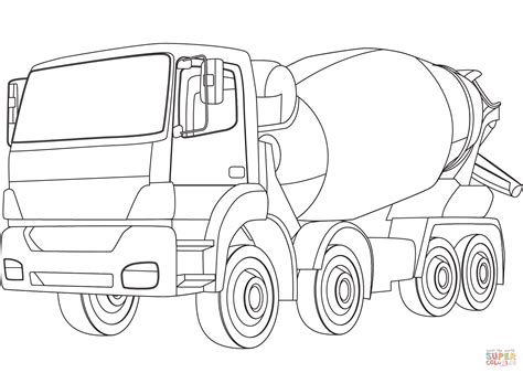 Cement Truck coloring page | Free Printable Coloring Pages