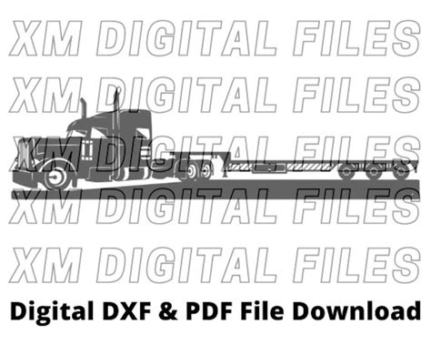 Peterbilt Dxf File Dxf Digital Download Scaled Dxf File Wall Art