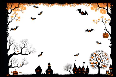 Halloween Border Frame Png Transparent Background Ai Generative