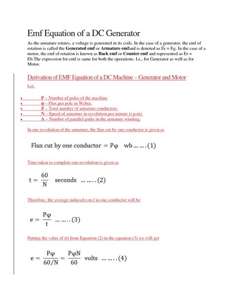 Solution Emf Equation Of A Dc Generator Studypool