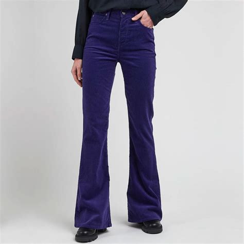 Lee Women S Breese Retro Flared Corduroy Jeans In Blueberry