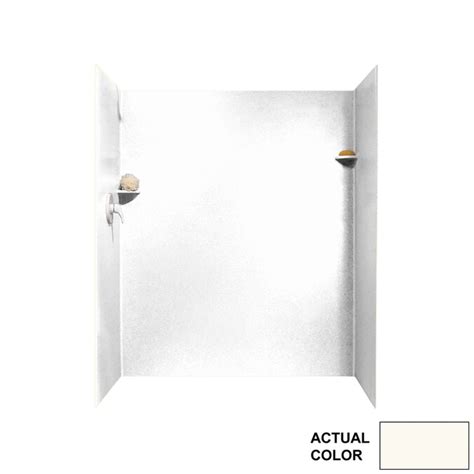 Swanstone Bright White Shower Wall Surround Side and Back Panels ...