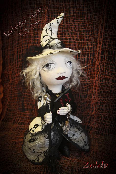 Ooak Gothic Art Doll Zelda The Witch Made With Clay And Fabric She