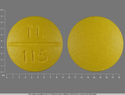 Pill Finder Tl 115 Yellow Round