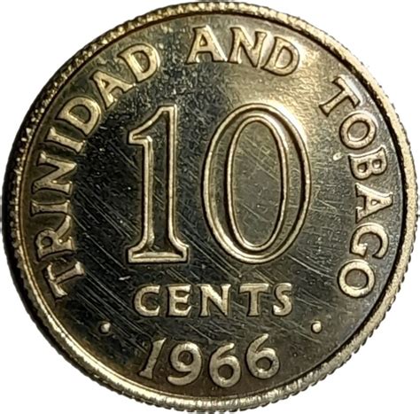 10 Cents Elizabeth II Trinidad And Tobago Numista