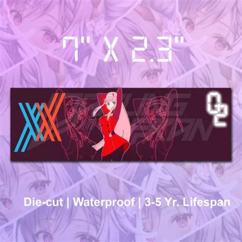 Zero Two Waifu Hentai Anime Eyes Ecchi Car Bumper Vinyl Sticker Car