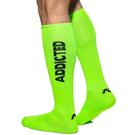 Herren Kniestrümpfe in neon grün Sportswear von ADDICTED