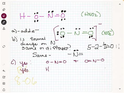 Solvedincomplete Lewis Structures For The Nitrous Acid Molecule Hno2 And The Nitrite Ion No2