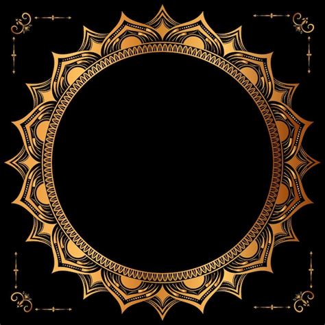 Premium Vector Luxury Golden Circle Frame Transparent With Vintage