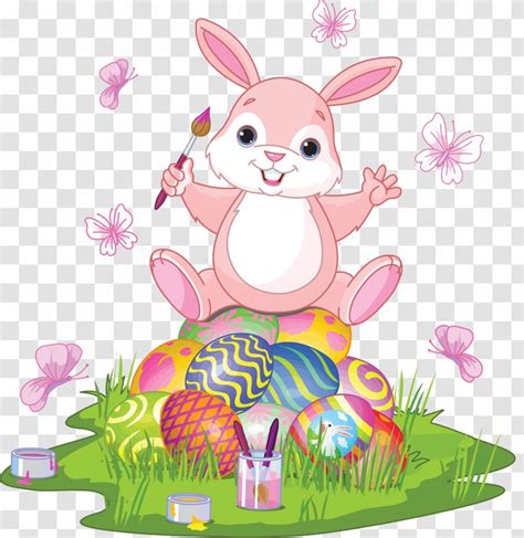 Easter Bunny Egg Clip Art Rabbit Transparent PNG