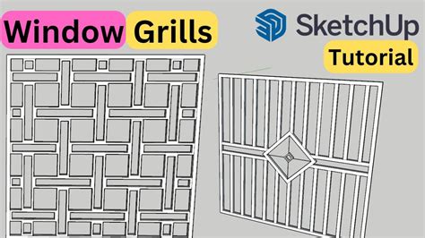 How To Make Window Grill In Sketchup Window Grill Designs Sketchup