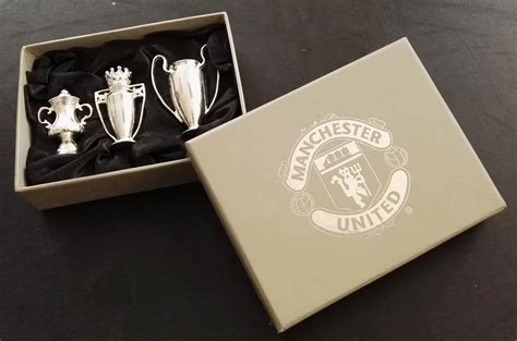 Manchester United Miniature Treble Trophies | National Football Collection