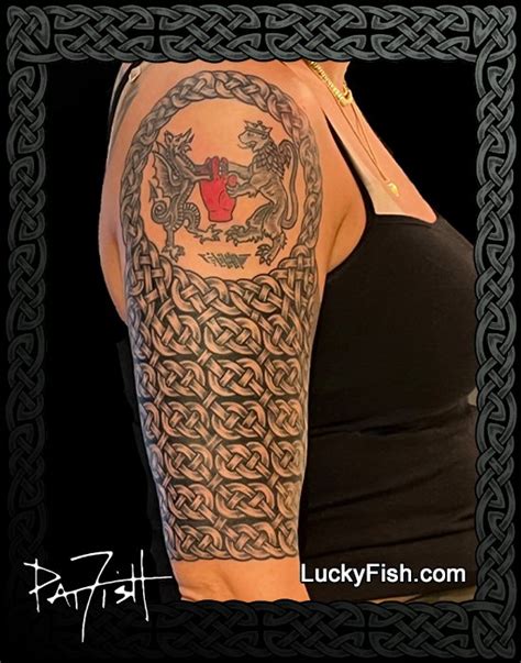 Armor Sleeve Tattoo with Chain Mail Design — LuckyFish, Inc. and Tattoo ...