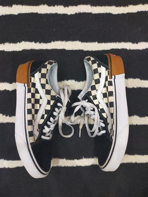 Vans Old Skool Gum Block Checkerboard Mens Fashion Footwear