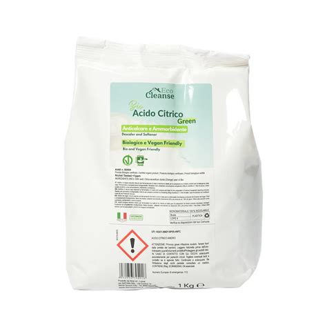 Acido Citrico Ecologico Bio In Polvere Kg Benessence