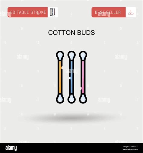 Cotton buds Simple vector icon Stock Vector Image & Art - Alamy