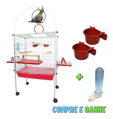 Viveiro Gaiola Calopsita Aves Triplex Playground Luxo Grande Ninhos