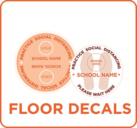 Educational Safety Floor Decals Educational Signage