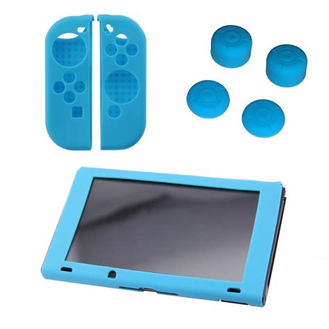 Kit Capas De Silicone Para Nintendo Switch Tela E Joycons 4 Grips