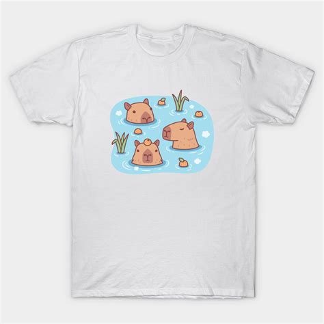 Cute Capybaras Chilling In Hot Spring With Oranges By Rustydoodle Capybara Orange T Shirts Cute