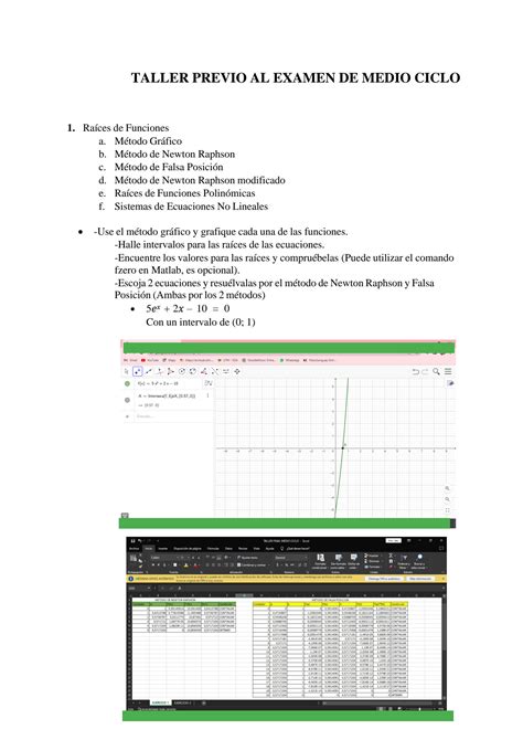 Solution Taller De Calculo Numerico M Todo Gr Fico Newton Raphson