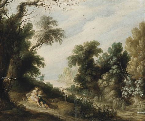 A Wooded River Landscape With Venus And Adonis by Alexander Keirincx