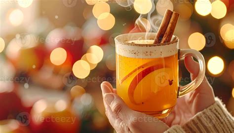 Cozy Christmas Drink Hot Toddy With Cinnamon And Orange 72550088 Stock
