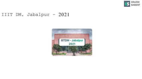 Iiit Dm Jabalpur 2021pptx