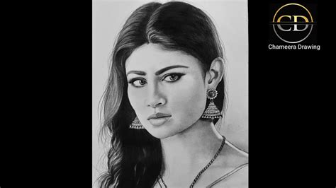 How To Draw A Girl Mouni Roy Step By Step Pencil Drawing Beautiful Girl Drawing