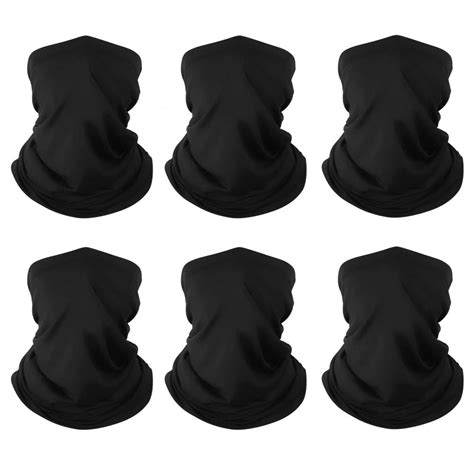 6 Pack Neck Gaiter Bandana Face Mask Cooling Gator Mask For Outdoor