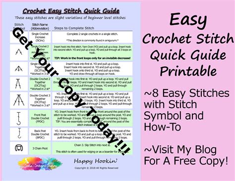 beginner printable crochet stitch guide 5