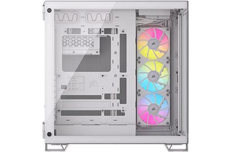 Corsair 6500x Rgb White Dual Chamber Tempered Glass Mid Tower Pc Case Ln145712 Cc 9011270 Ww