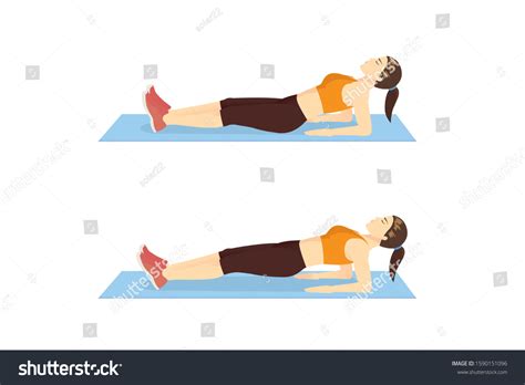 Woman Doing Reverse Plank Pose Exercise Stock Vector Royalty Free