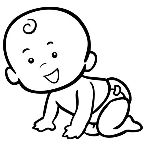 Dibujos Para Colorear De Bebe Gateando Google Search Crawling Baby