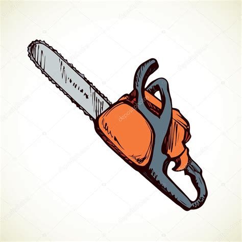 Chainsaw Vector Drawing Stock Vector By Marinka 115458378