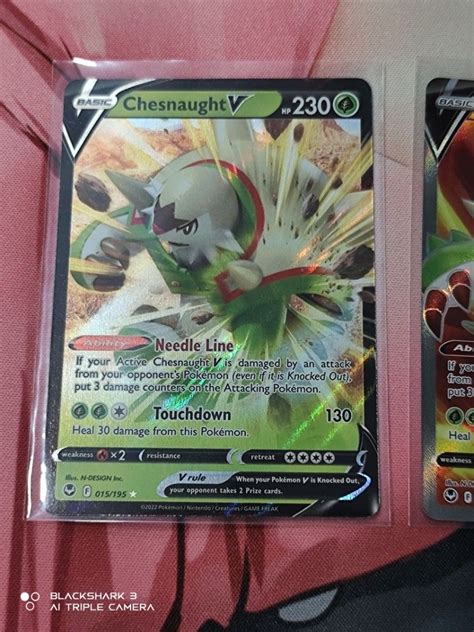 Chesnaught V 171 195 Full Art Set Silver Tempest Pokemon Card Hobbies