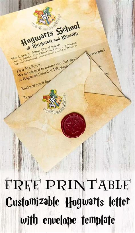 Hogwarts Letter Printable