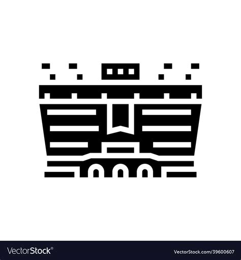 Stadium Soccer Glyph Icon Royalty Free Vector Image