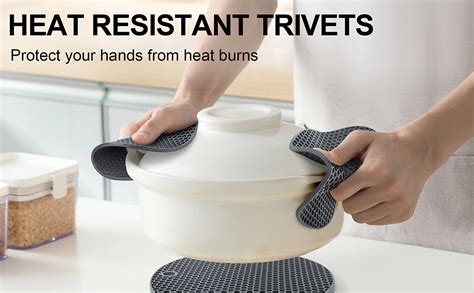 Amazon TROUSKAIG Silicone Trivets For Hot Pots And Pans Trivets For Hot Dishes Silicone