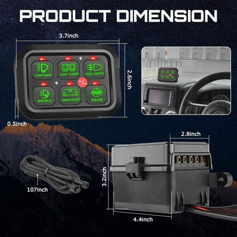 Gang Switch Panel Automatic Dimmable Offroadtown Universal