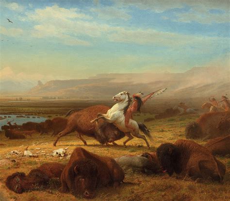 The Last of the Buffalo-Detail-1 Painting by Albert Bierstadt - Pixels