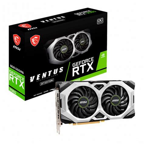 Placa De Video MSI GeForce RTX 2060 Ventus GP OC Dual 6GB GDDR6 192Bit