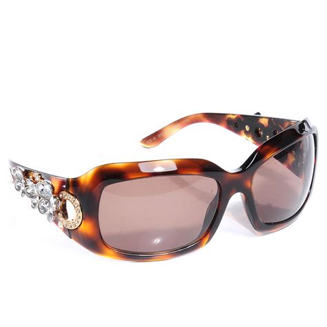 Bulgari Bvlgari Tortoise Shell Crystal Flower 856 B Sunglasses 82971