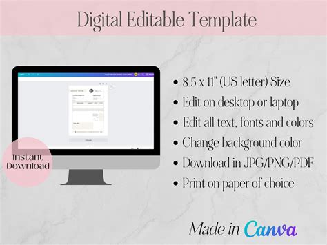 Order Form Template Editable Order Form Printabable Order Form Cream MGB03 - Etsy