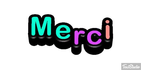 Merci Word Animated GIF Logo Designs