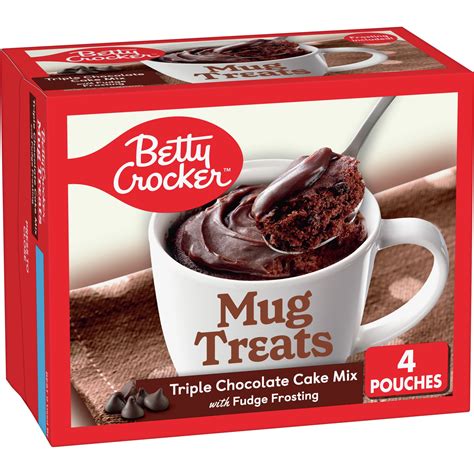 Betty Crocker Mug Treats Triple Chocolate Cake Mix With Fudge Frosting